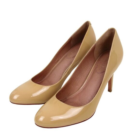 CORSO COMO BEIGE GENUINE LEATHER HIGH HEEL ROUND TOE PUMP WOMEN'S SHOES 9.5 M - Picture 3 of 10